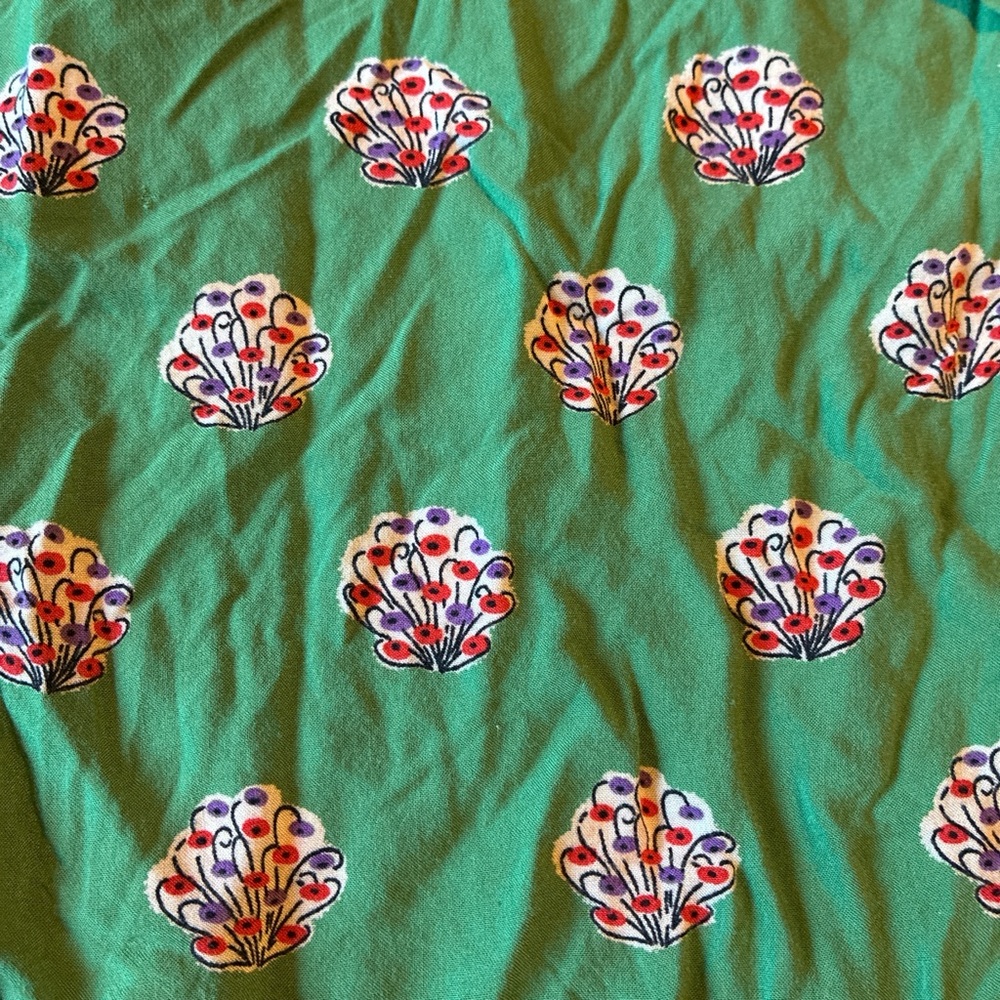 Maeve Anthropologie Green Floral Button-Down Blouse - Picture 3 of 5